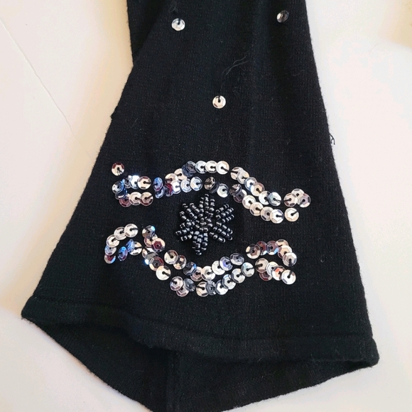 Cropped Sequined sweater - Picture 5 of 8